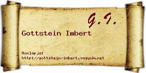 Gottstein Imbert névjegykártya